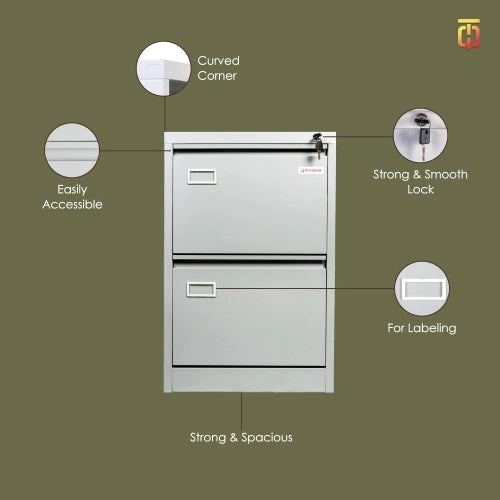 Vertical filing cabinet 2 drawer