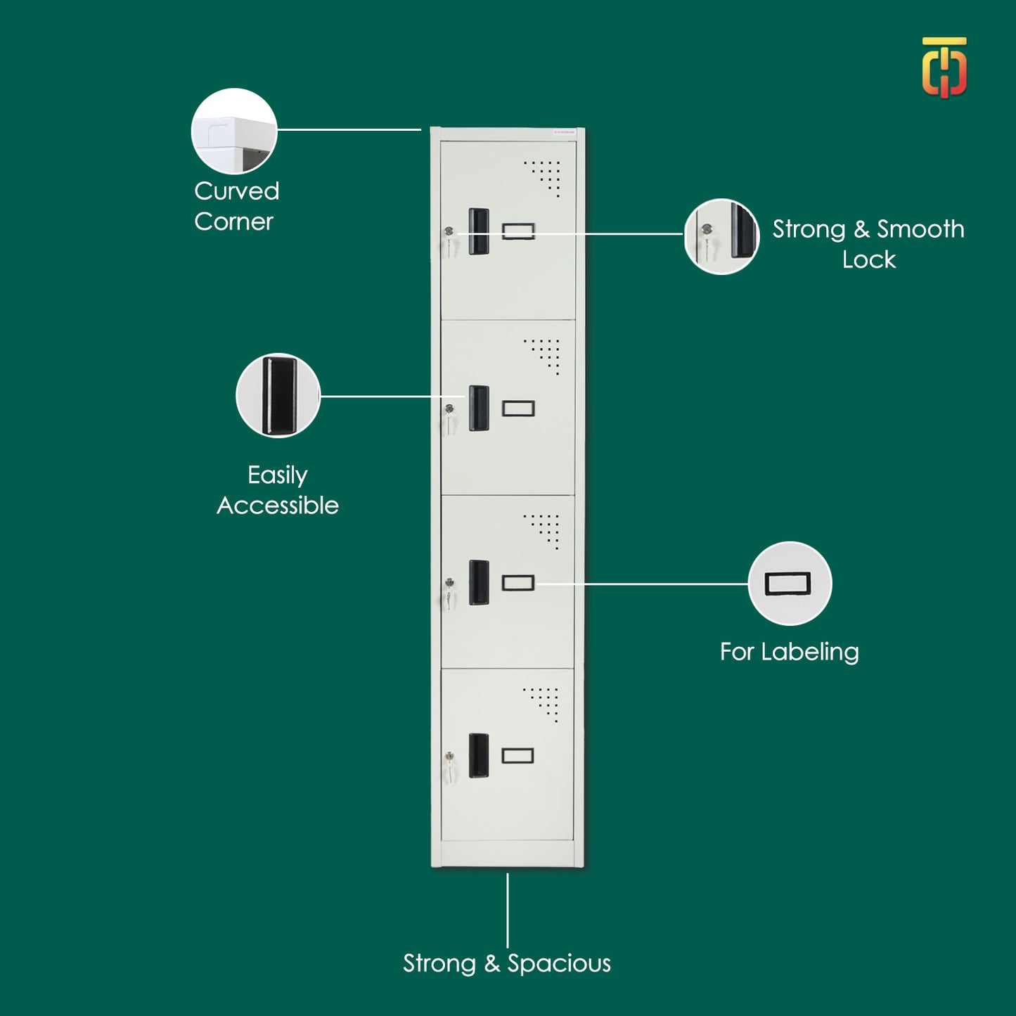4 Door Personal Locker Unit