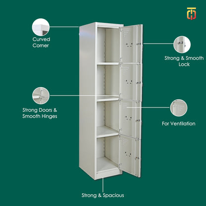 4 Door Personal Locker Unit