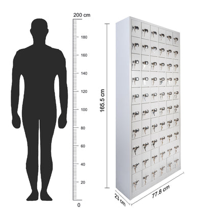 60 Door Mobile Locker | Steel Phone & Key Storage Cabinet