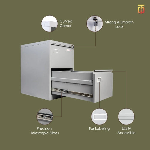 Vertical filing cabinet 2 drawer