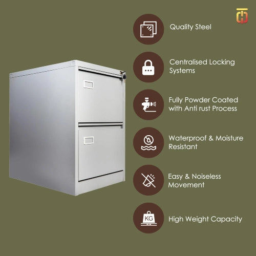 Vertical filing cabinet 2 drawer