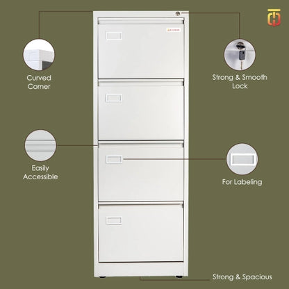 Vertical filing cabinet 4 drawer