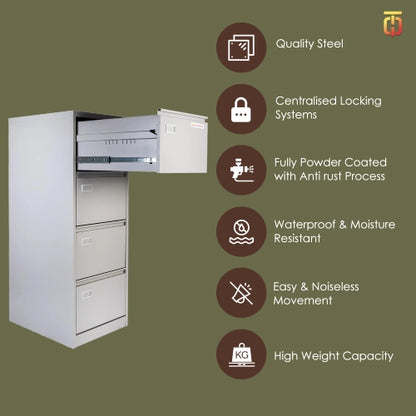 Vertical filing cabinet 4 drawer